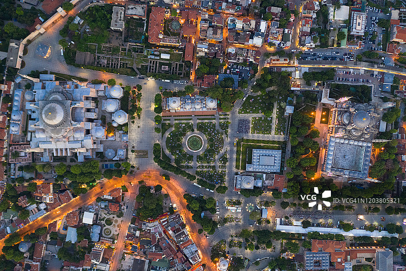 伊斯坦布尔历史地标鸟瞰图片素材