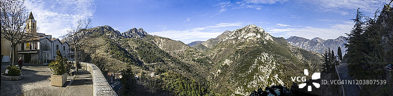 芒通日落图片素材