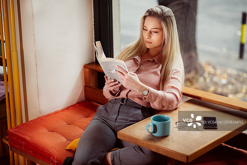 正在读书的美丽女人图片素材