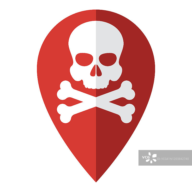 危险符号地图图钉图标图片素材