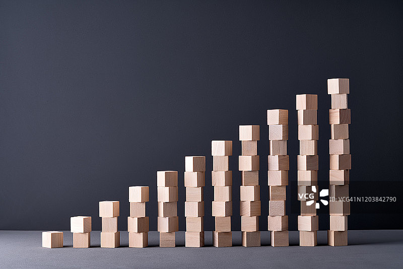 堆叠木块条形图图片素材