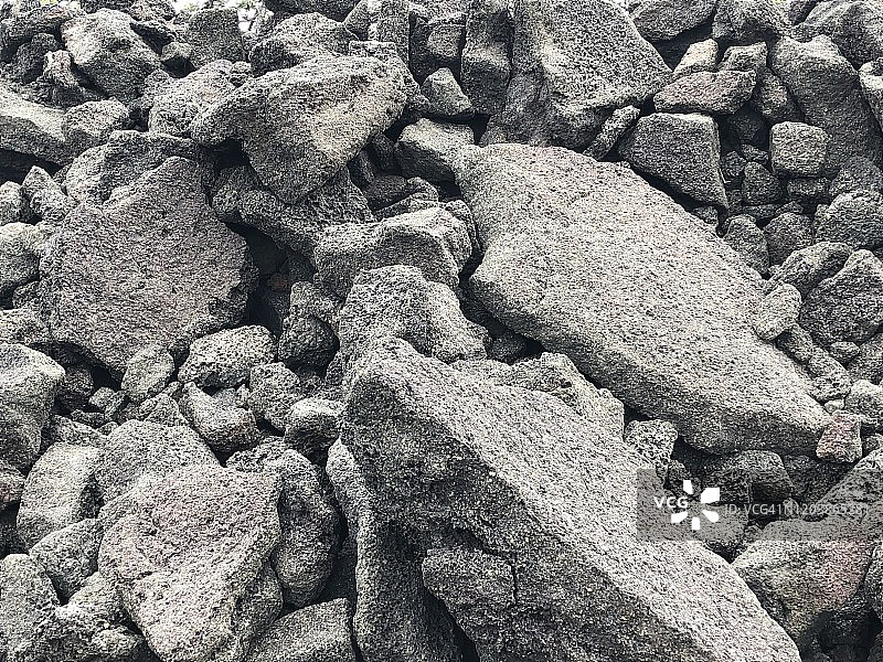 夏威夷火山公园熔岩石图片素材