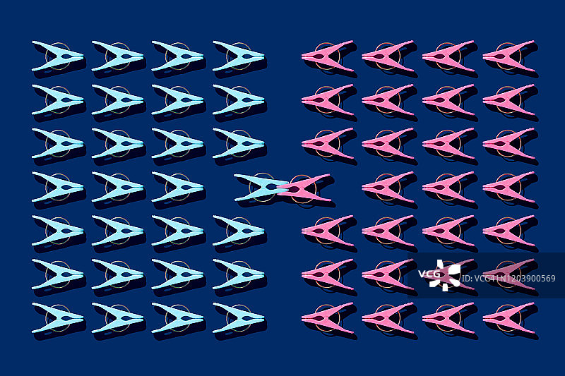 与众不同的互锁晾衣夹图片素材