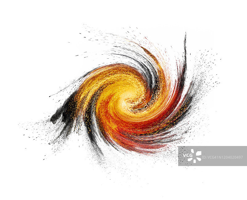 橙色背景上的爆炸烟雾云图片素材