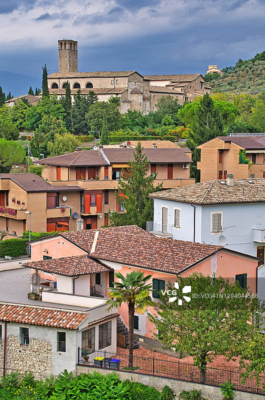 意大利斯波莱托城市风光图片素材