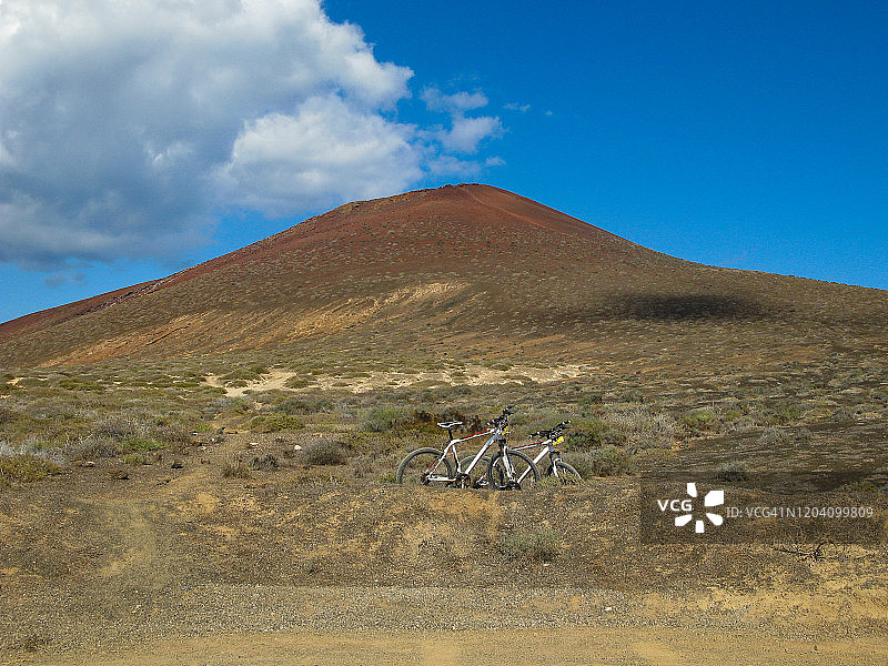 加那利群岛格拉西iosa岛的自行车之旅图片素材