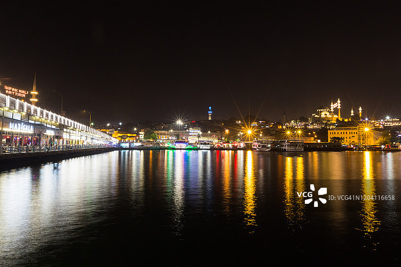 迷人的伊斯坦布尔夜景图片素材