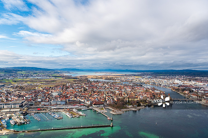 康斯坦茨鸟瞰图图片素材
