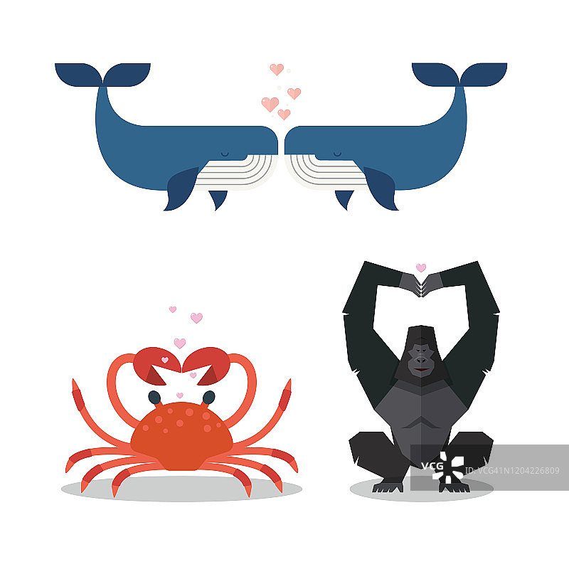 动物剪影无缝图案图片素材