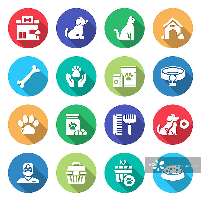 宠物店相关矢量图标合集：符号合集图片素材