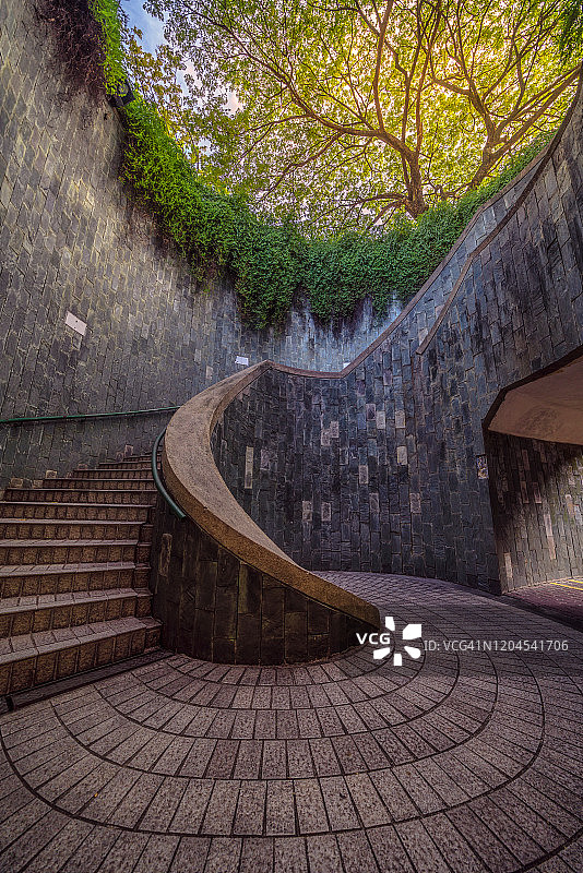 新加坡福康宁公园花园的螺旋楼梯图片素材