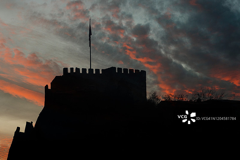 土耳其安卡拉堡剪影图片素材