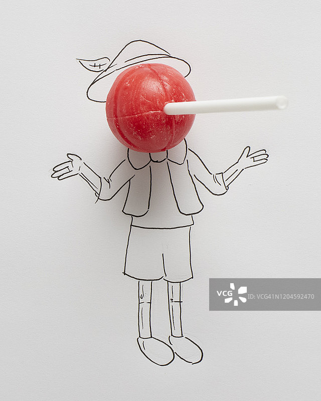 长鼻子男孩的概念设计图片素材