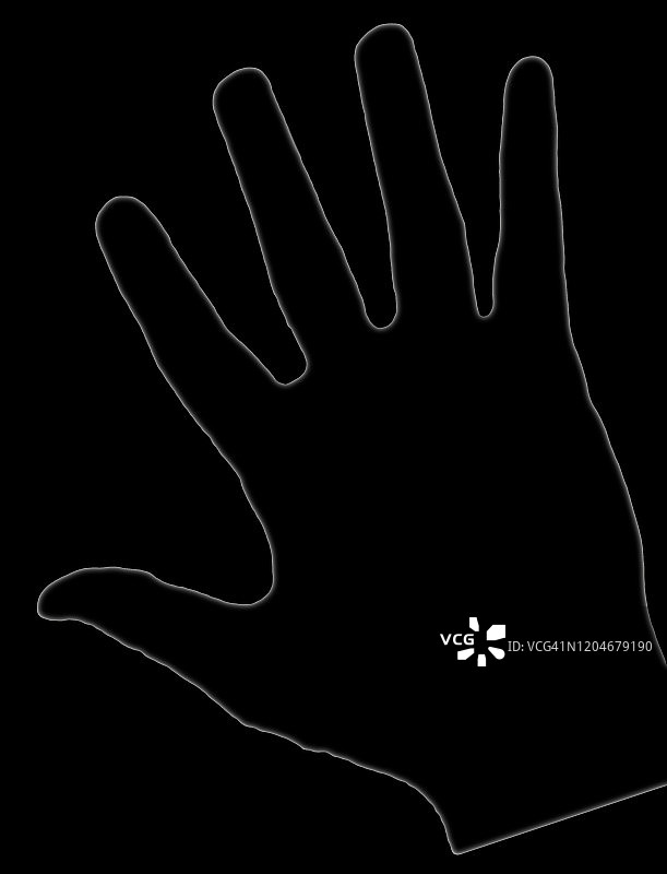 手掌剪影图片素材