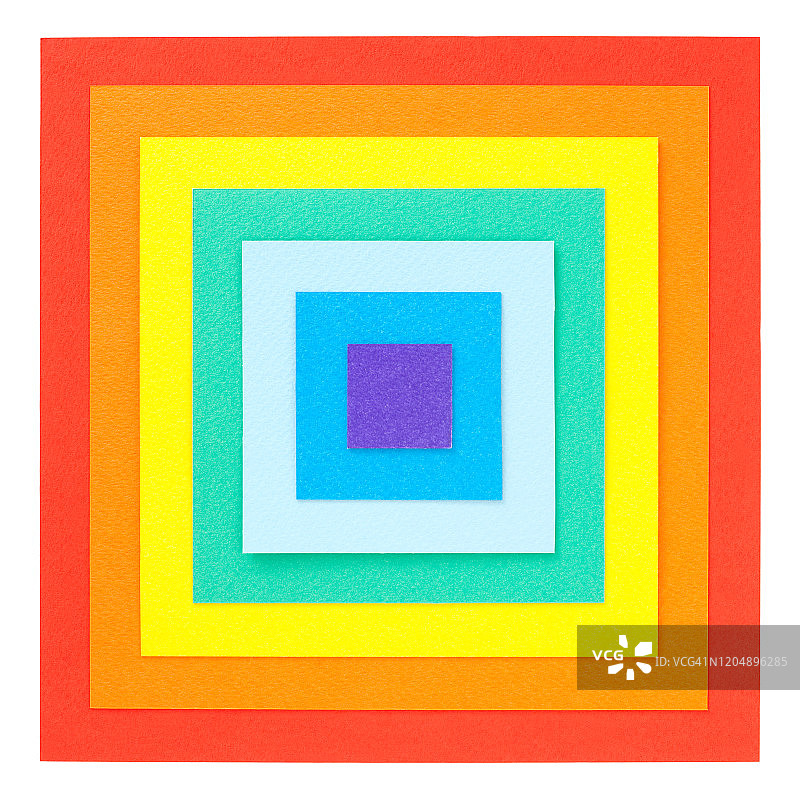 纸质彩虹方块图片素材