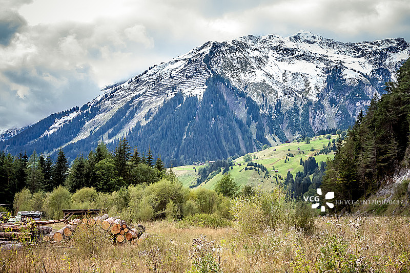 奥地利莱希塔尔霍尔茨高附近的夏季高山风光图片素材
