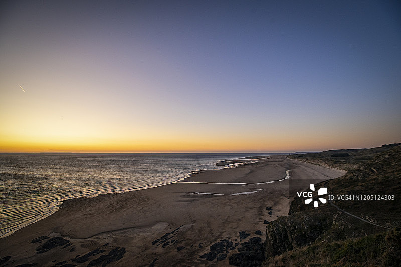巴恩维尔-卡特雷特悬崖日落图片素材