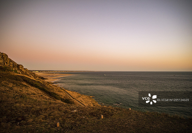 巴恩维尔-卡特雷特悬崖日落图片素材