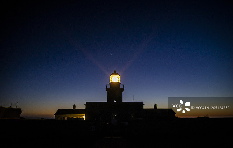 法国诺曼底巴内维尔-卡特雷的卡特雷灯塔图片素材