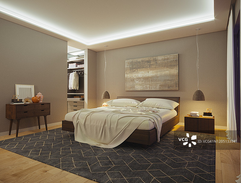现代的卧室图片素材