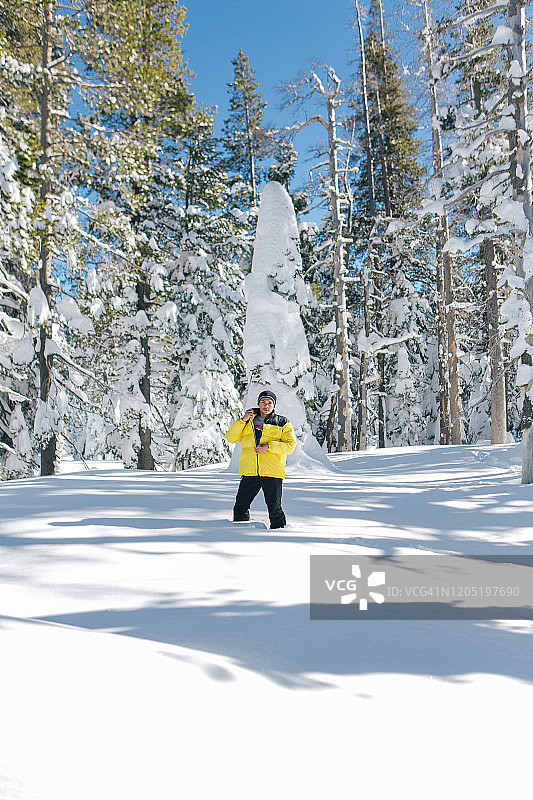 唐纳峰的冬季，加利福尼亚州特拉基图片素材