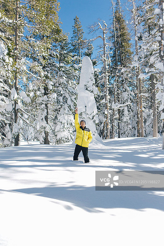 唐纳峰的冬季，加利福尼亚州特拉基图片素材