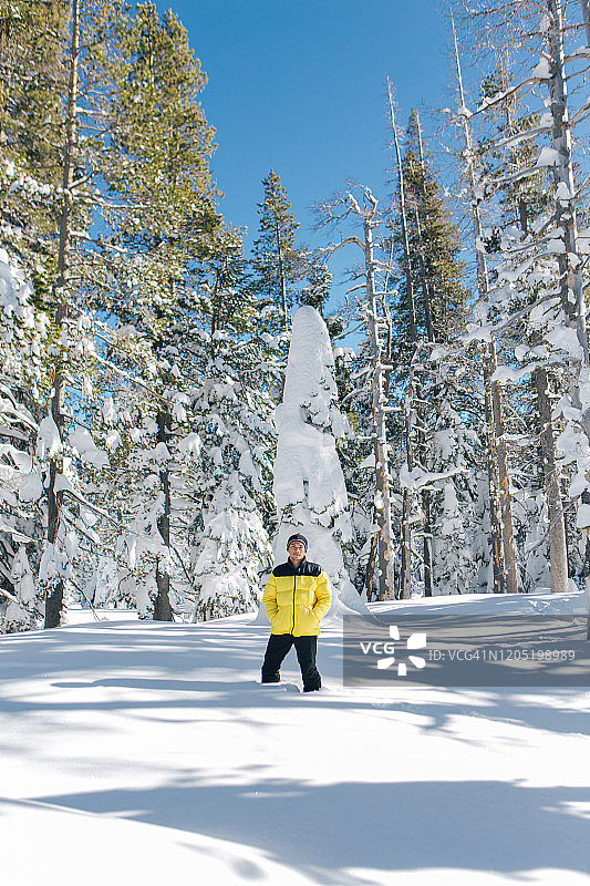 唐纳峰的冬季，加利福尼亚州特拉基图片素材