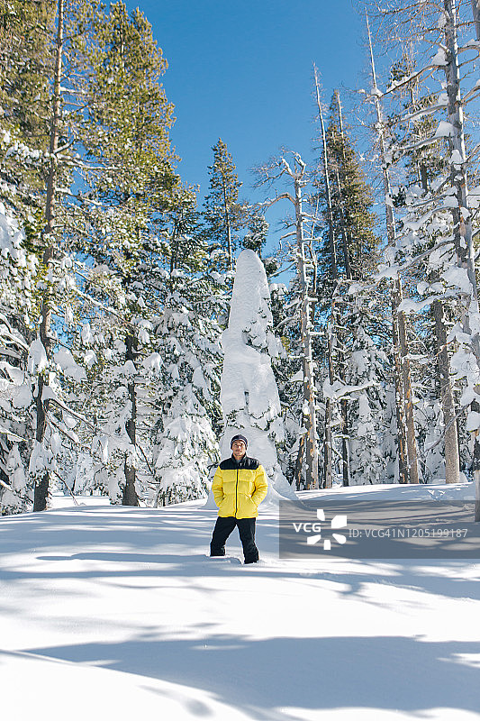 唐纳峰的冬季，加利福尼亚州特拉基图片素材