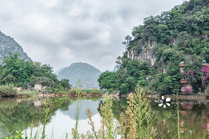 绿水青山田园风光图片素材