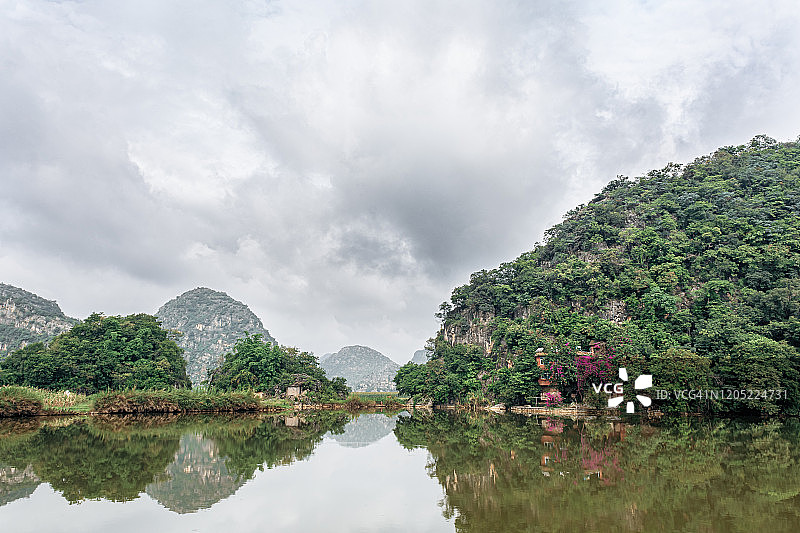 绿水青山田园风光图片素材