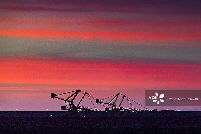 黑德兰港的日落图片素材