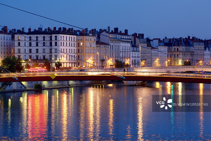 里昂夜景图片素材