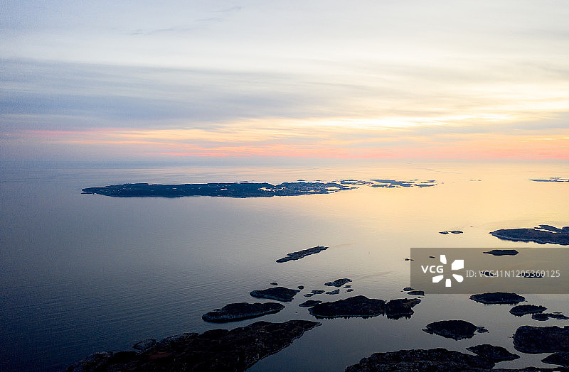 霍达兰群岛日落景色图片素材