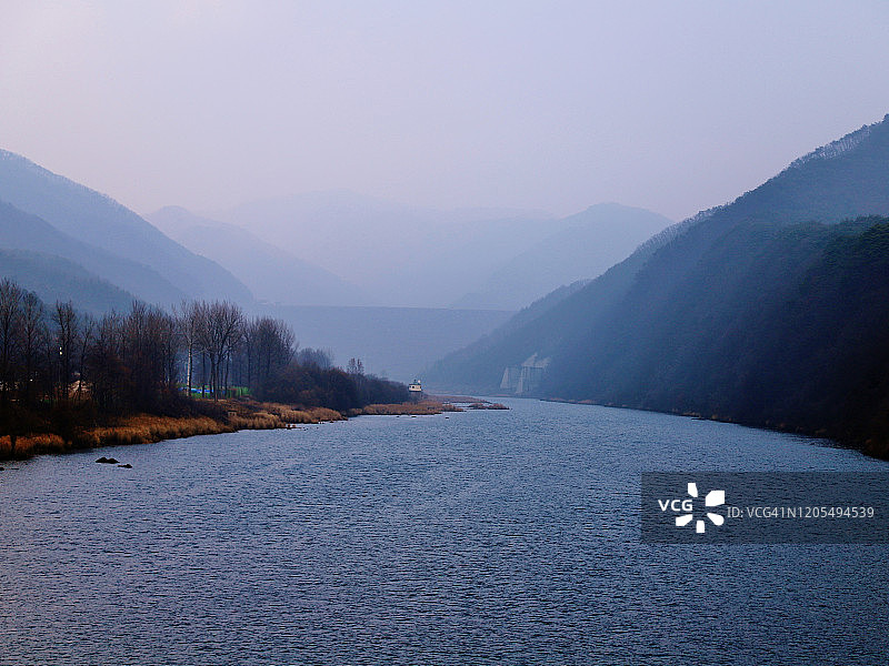 韩国春川昭阳江风光图片素材