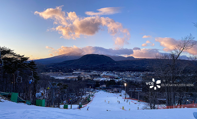 轻井泽的雪景图片素材