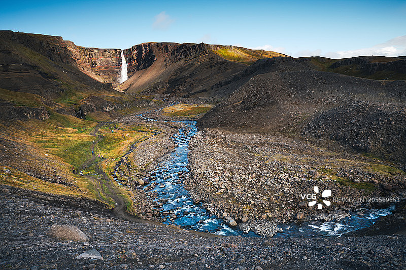 冰岛亨吉瀑布图片素材