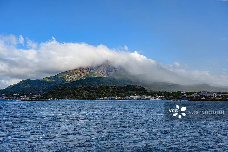 从九州鹿儿岛观看樱岛火山，日本图片素材