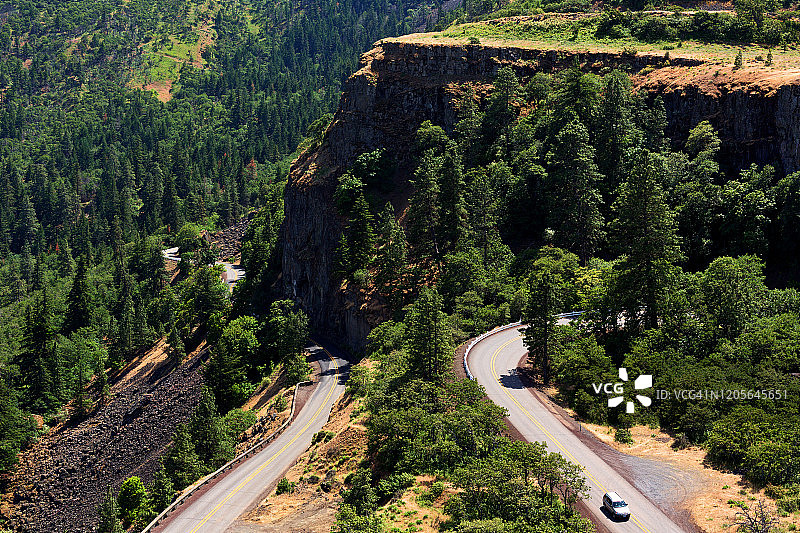 老哥伦比亚公路弯道，罗威娜克雷斯特图片素材