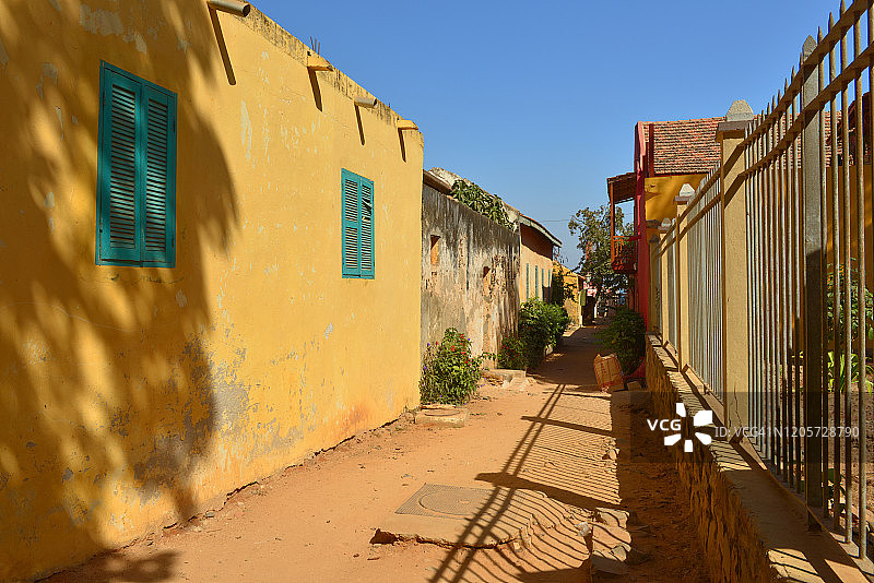 戈雷岛上的一条街道图片素材