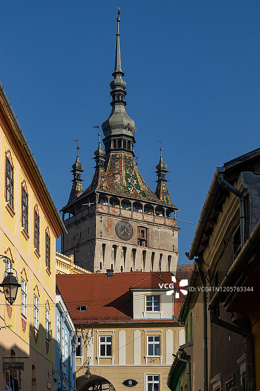 锡吉什瓦拉古镇，特兰西瓦尼亚，罗马尼亚图片素材