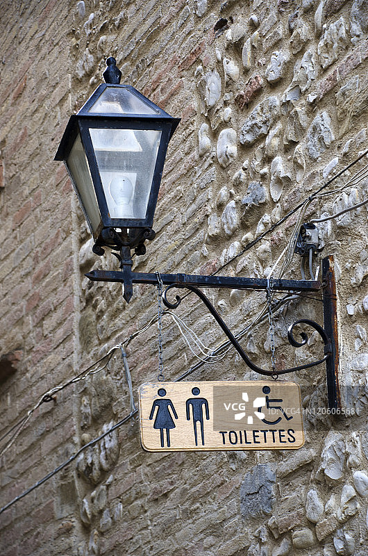 意大利蒙特法尔科的卫生间标志图片素材