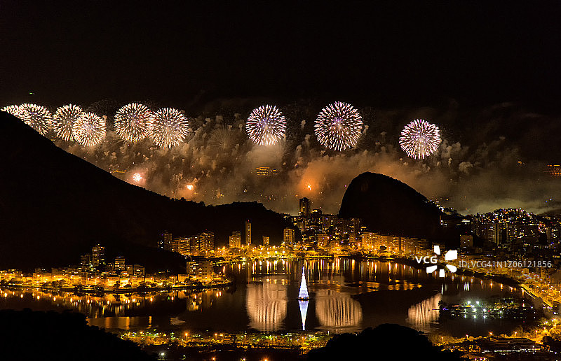 科帕卡巴纳的烟花图片素材