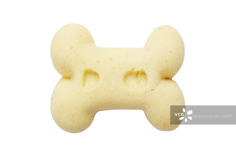 白色背景下的狗狗饼干骨头图片素材