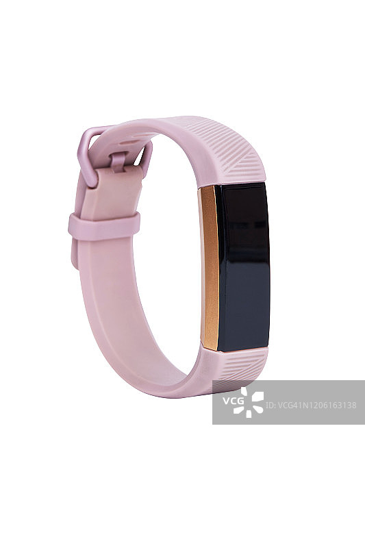 白色背景上的智能活动追踪手表图片素材