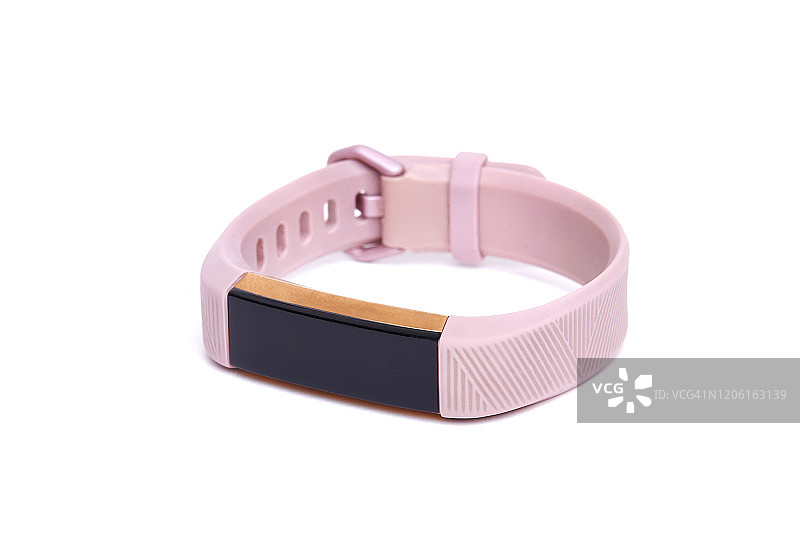 白色背景上的智能活动追踪手表图片素材