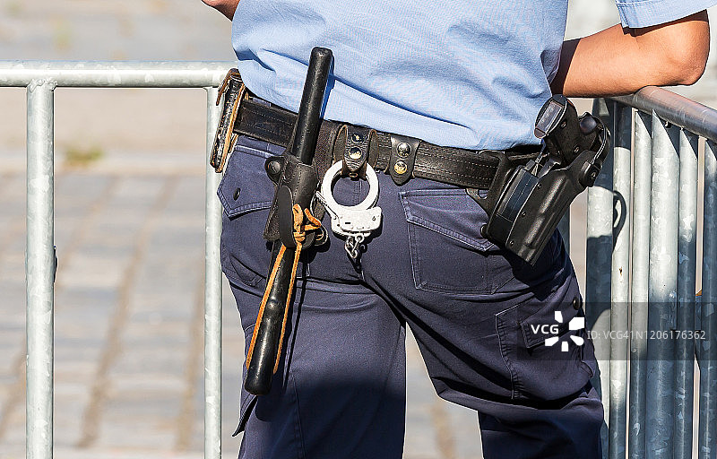 德国警察的装备腰带图片素材