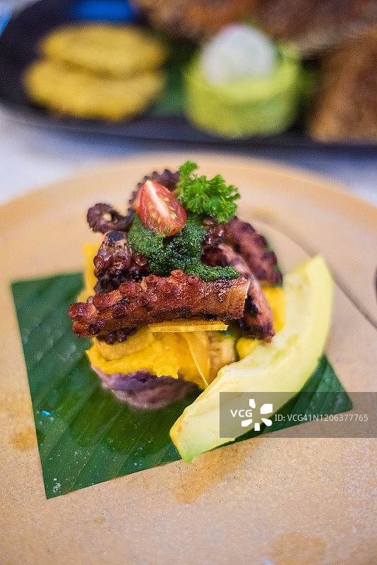 哥伦比亚烤章鱼图片素材