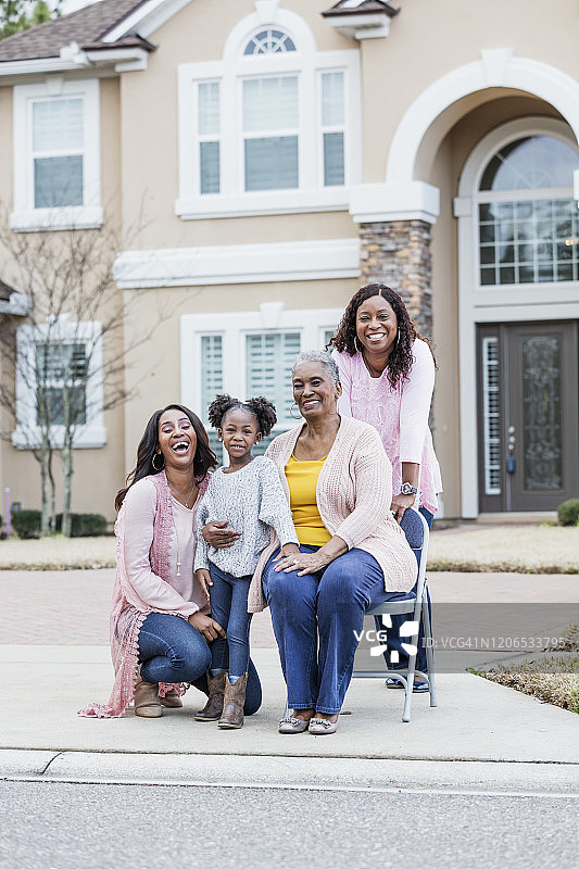 四代非裔美国家庭图片素材