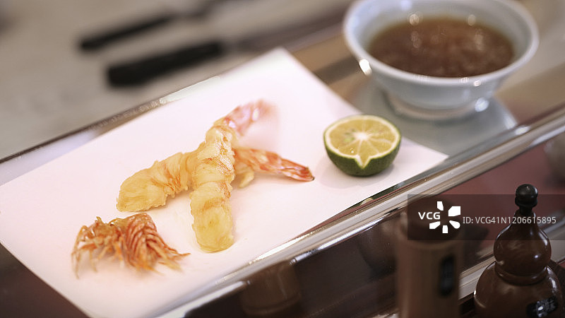 日式菜肴：炸虾天妇罗图片素材