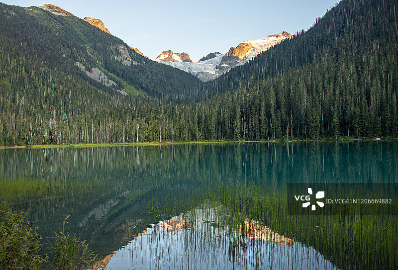 加拿大不列颠哥伦比亚省约弗尔湖下湖景观图片素材